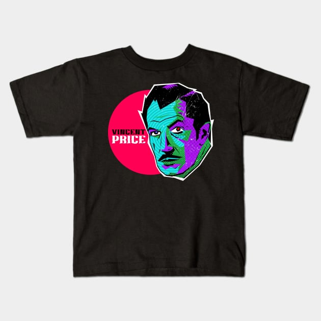 Vincent Price Kids T-Shirt by Ted's Shirts